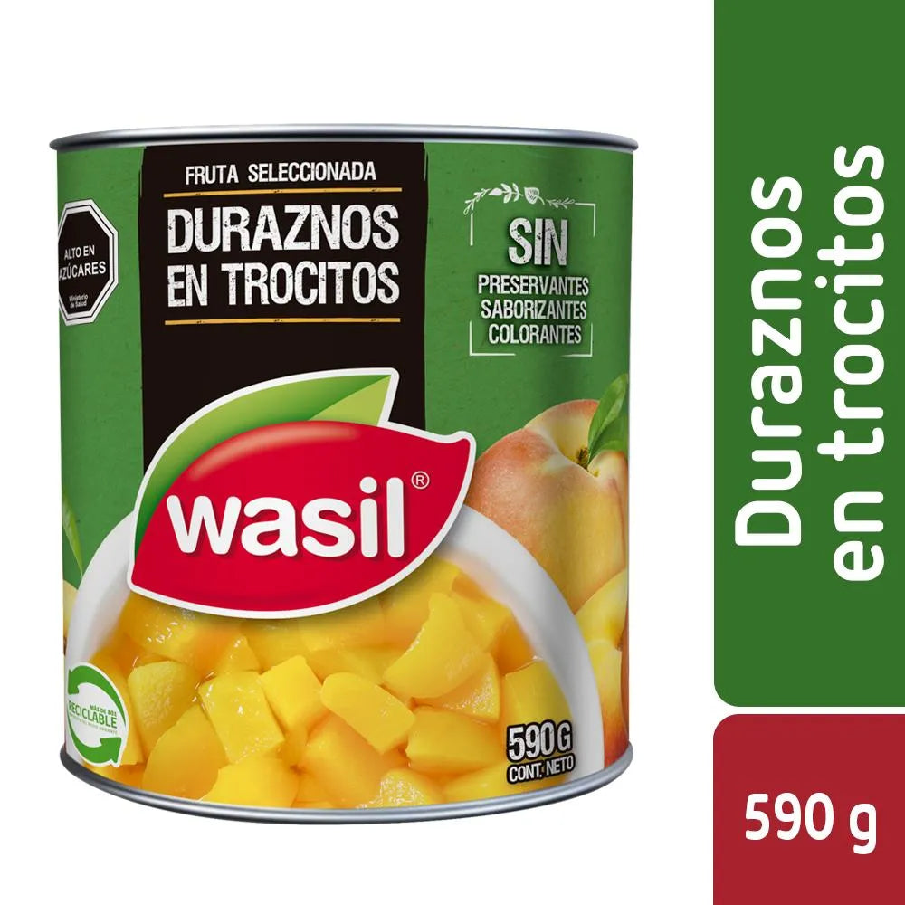 Duraznos en Trocito Wasil 590 Gr