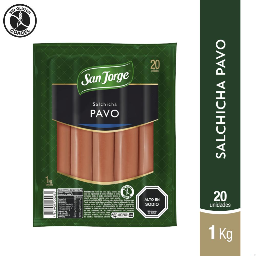 Vienesas Pavo San Jorge 20 Un 1 Kg