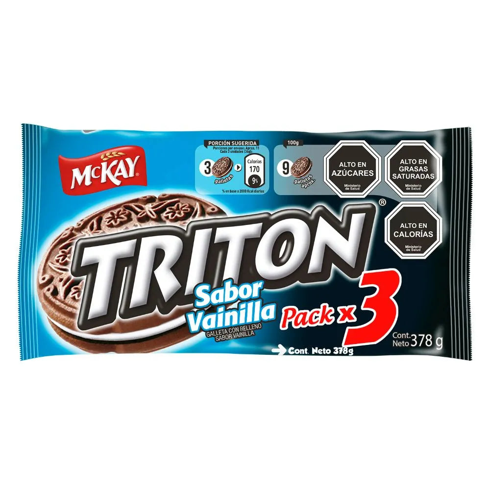 Pack Galletas Triton Vainilla 3 Un