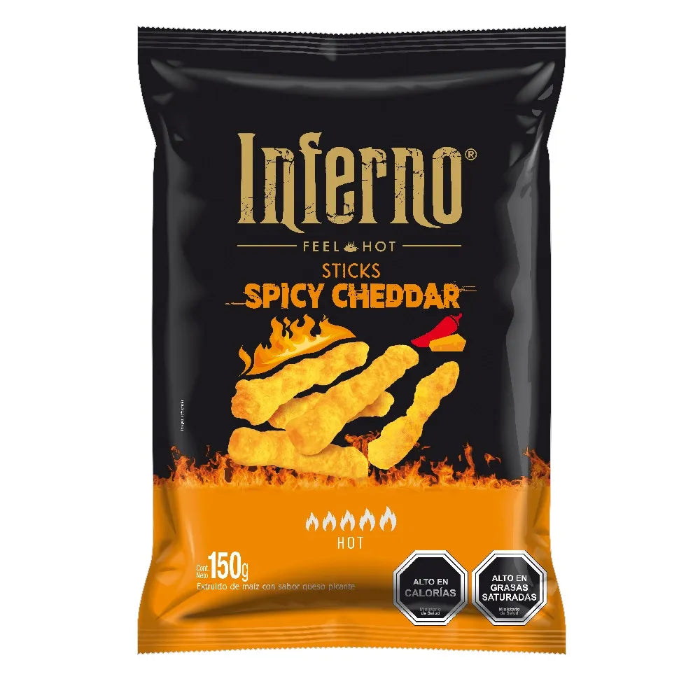 Palitos Spicy Cheddar Inferno 150 g