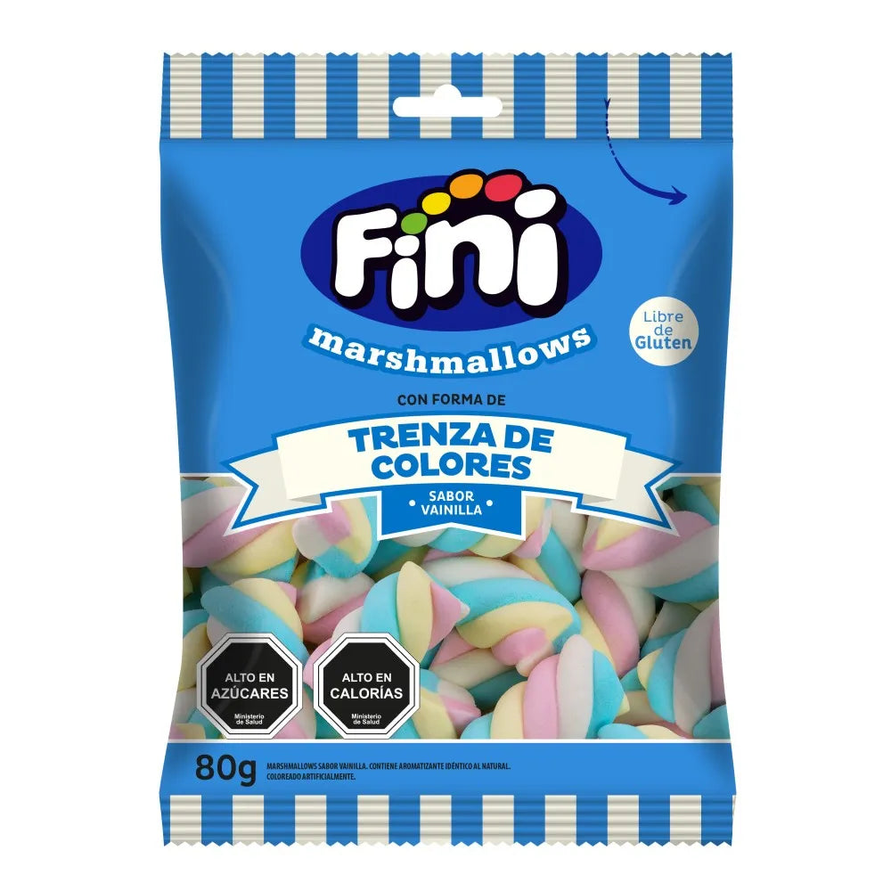 Marshmallows Finni Trenza de Colores 80 Gr