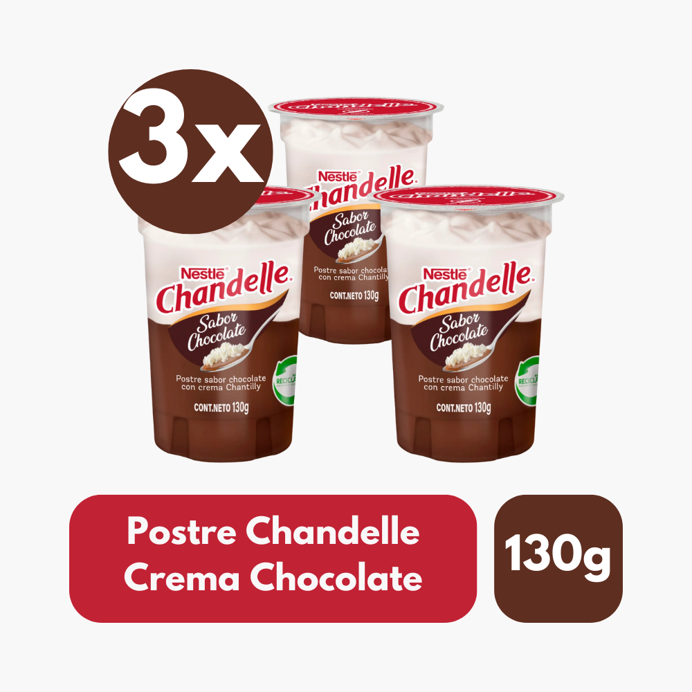 Pack 3 Un Chandelle Nestlé Crema Chocolate 130 g