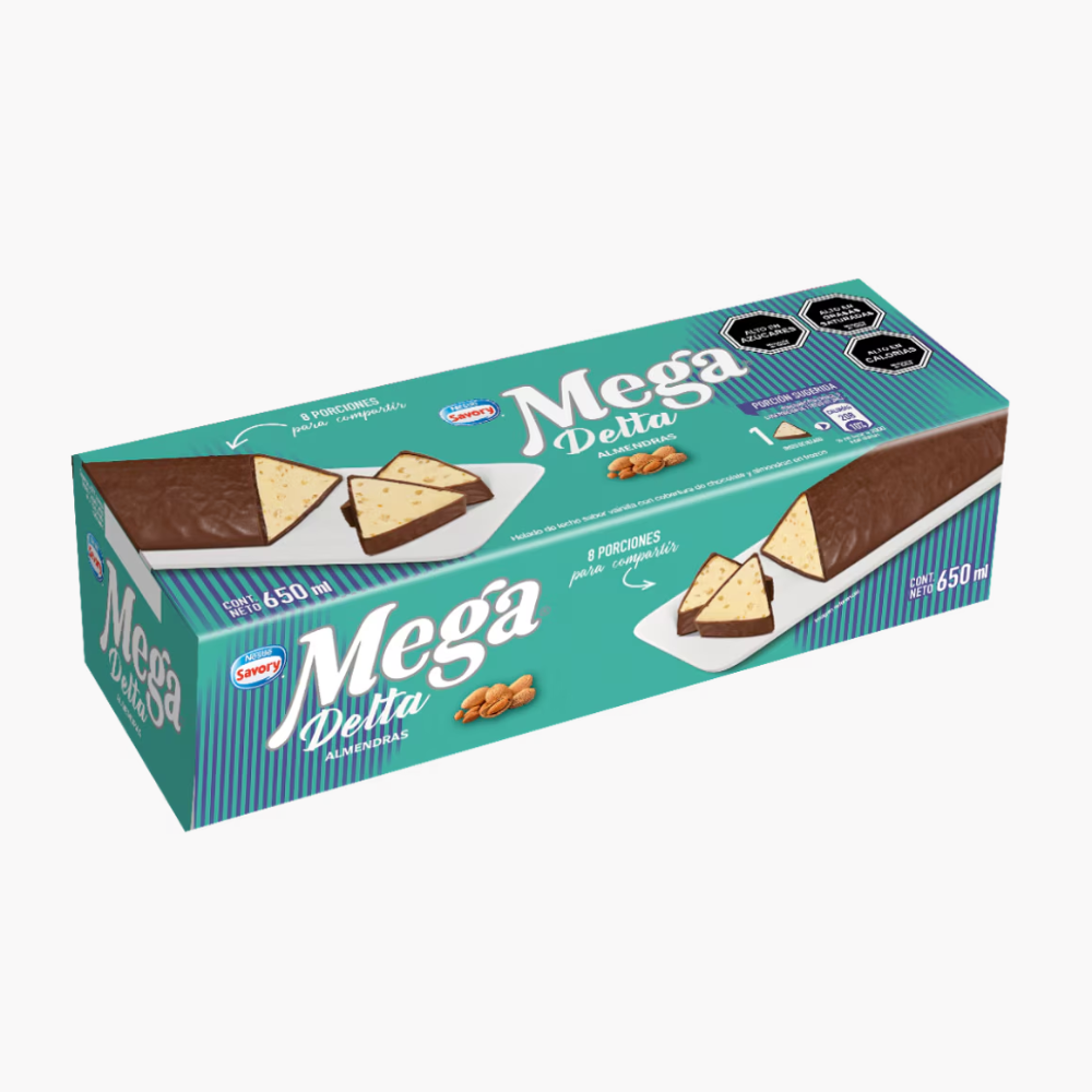 Helado Mega Delta Almendras 650 ml