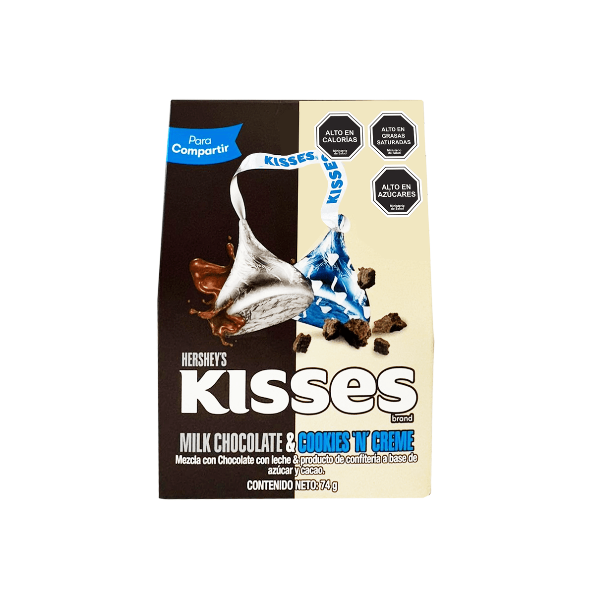 Mix Kisses Chocolate Leche & Cookies 'n' Cream Hershey's 74 g