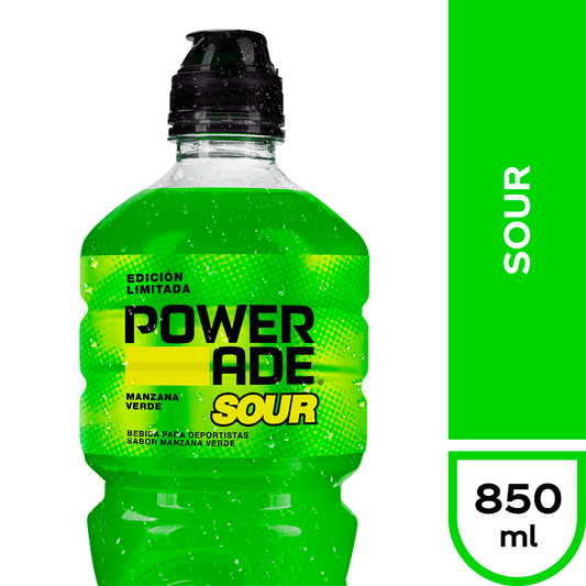 Bebida Isotónica Sabor Sour Manzana Verde Powerade 850 ml