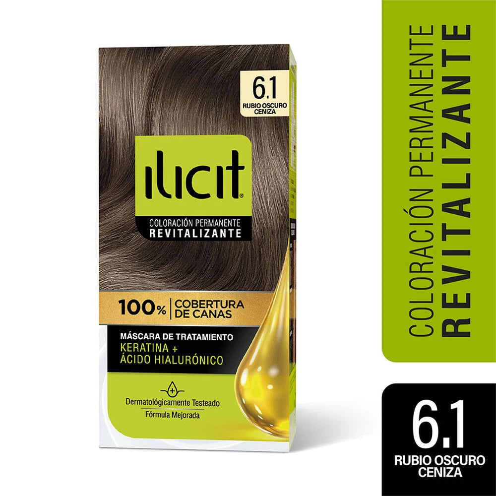 Tintura De Pelo Ilicit Rubio Oscuro 6.1 47 Gr