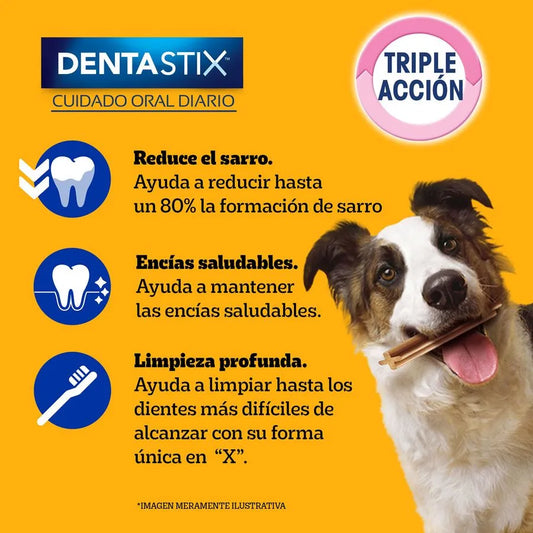 Snack Perro Adulto Pedigree Dentastix Raza Mediana 3 un.
