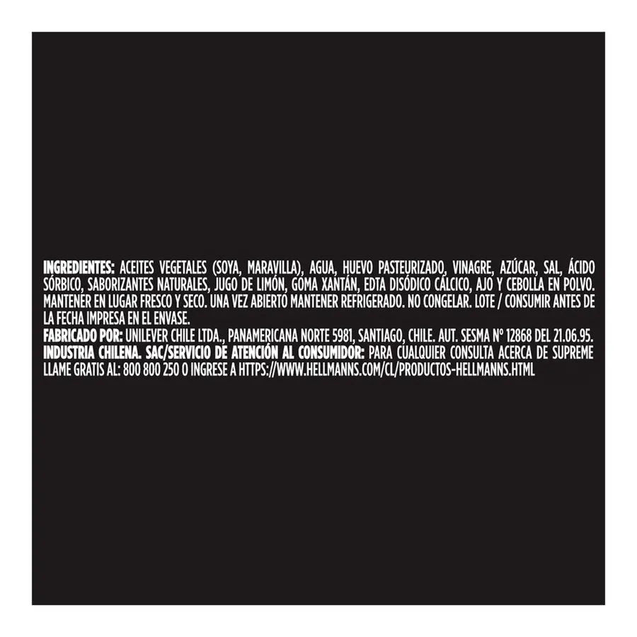 Mayonesa Hellmann's Supreme Artesana 380 g