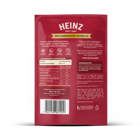 Salsa de Tomate Heinz Natural 200 g
