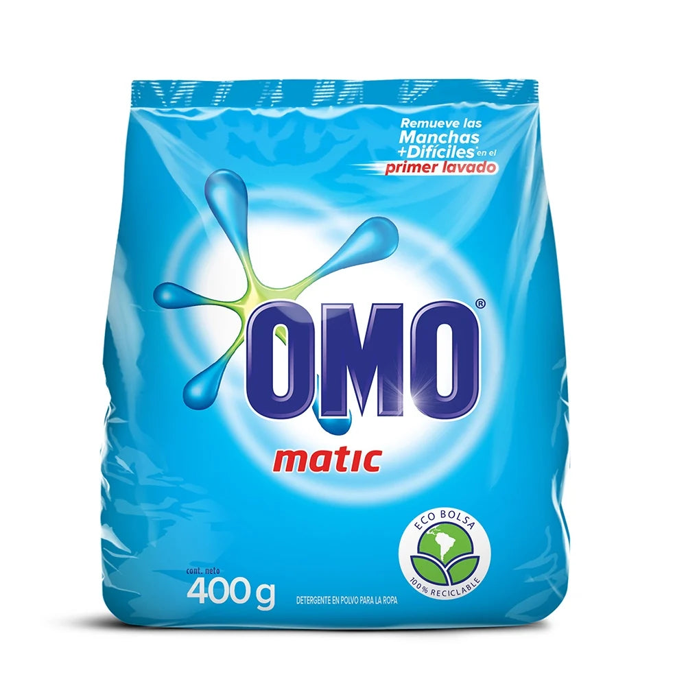 Detergente en Polvo Omo Matic 400 Gr