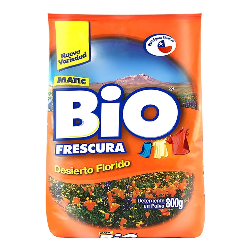 Detergente En Polvo Bio Frescura Desierto Florido 800 Gr