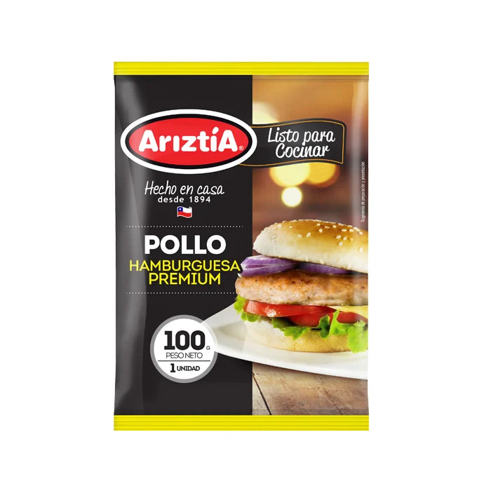 Hamburguesa Premium Pollo Ariztia 100 Gr