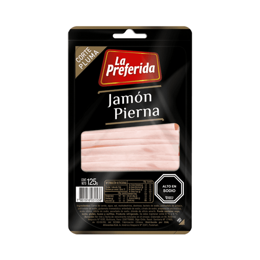 Jamón Pierna La Preferida Corte Pluma 125 g