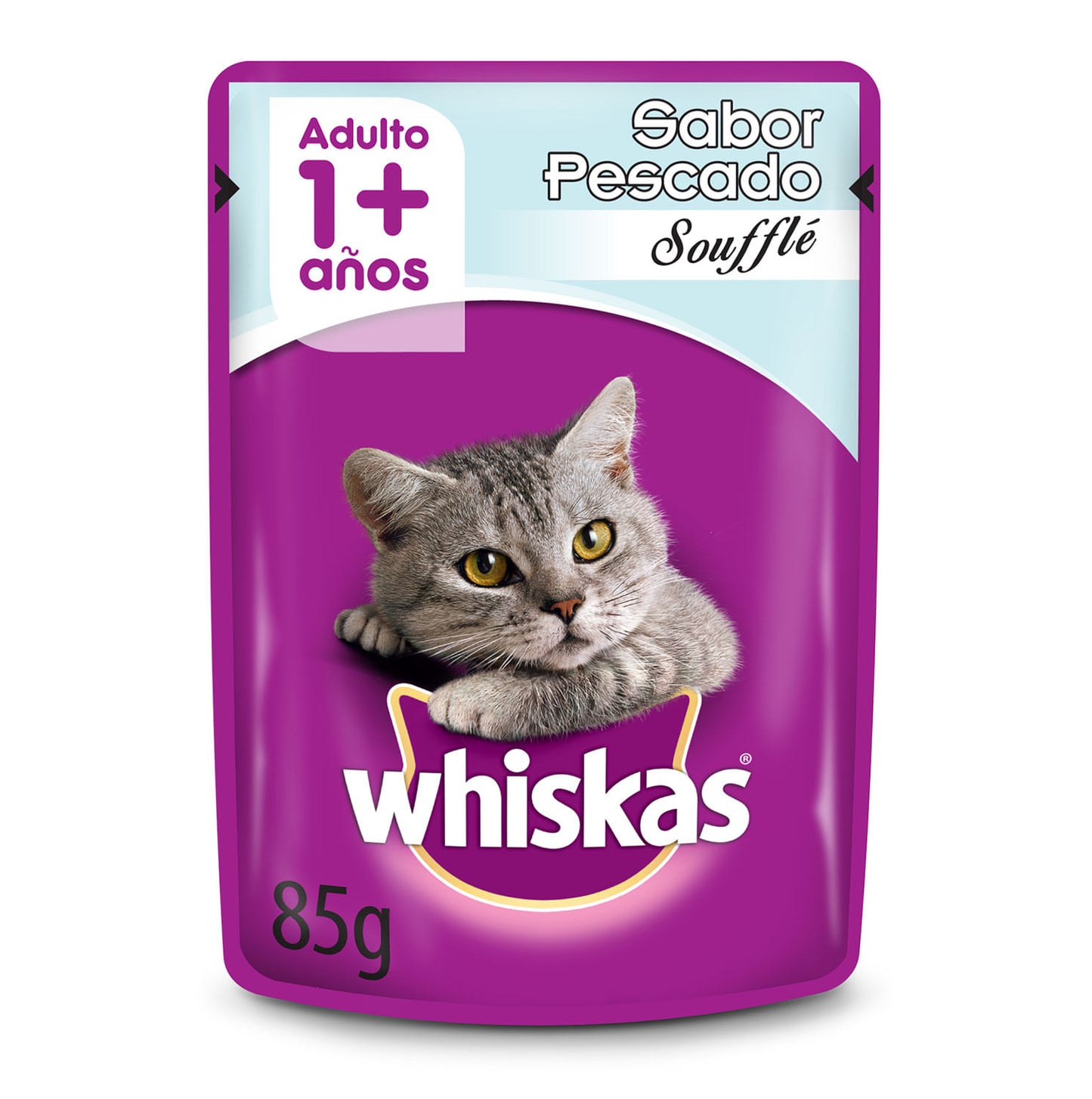 Alimento Húmedo Gato Adulto Whiskas Pescado Soufflé 85 Gr