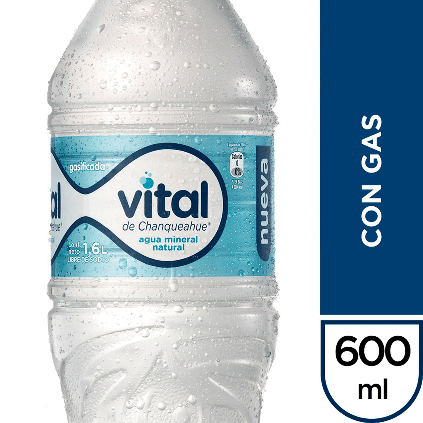 Agua Mineral con Gas Vital 600 Ml