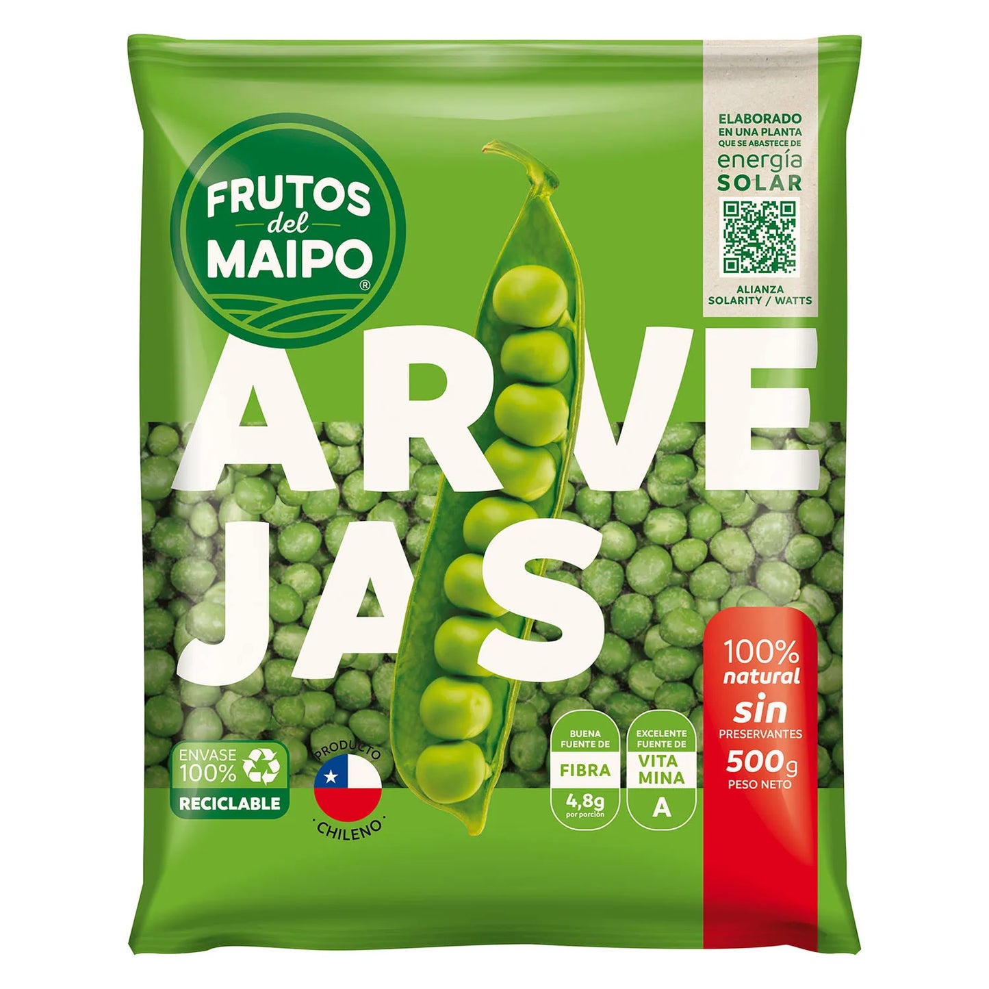 Arvejas Frutos Del Maipo 500 Gr