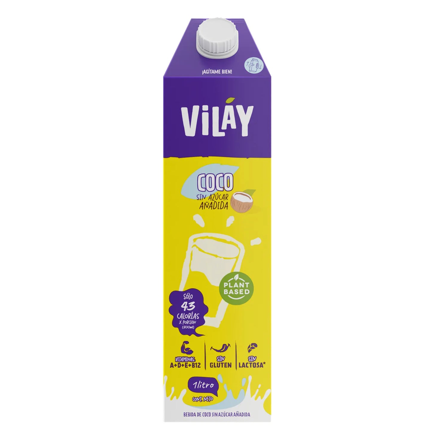 Bebida Vegetal Vilay Coco Sabor Original Sin Azúcar 1 Lt