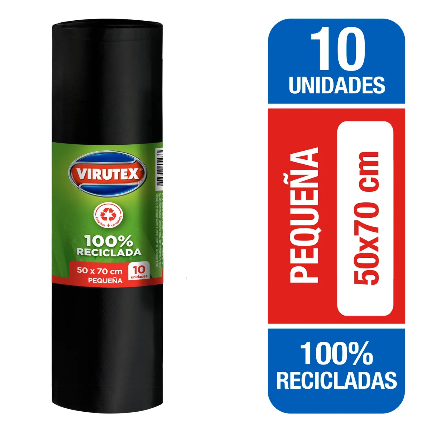 Virutex Bolsa Basura Pequeña 50x70 10 Un