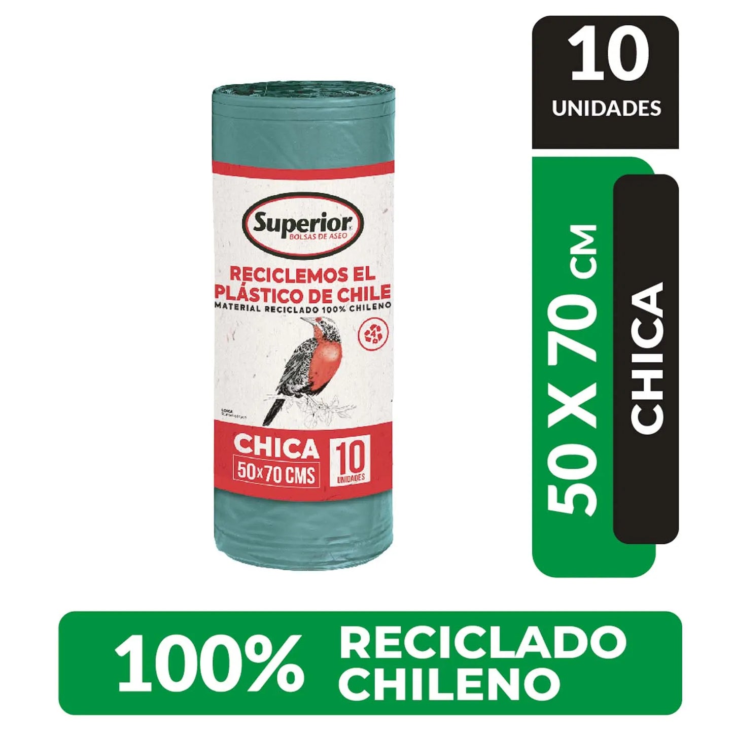 Bolsa de Basura Pequeña 50x70 Superior 10 Un