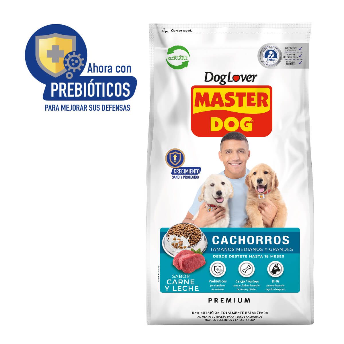 Alimento Premium para Perro Cachorro Sabor Carne y Leche 18 Kg