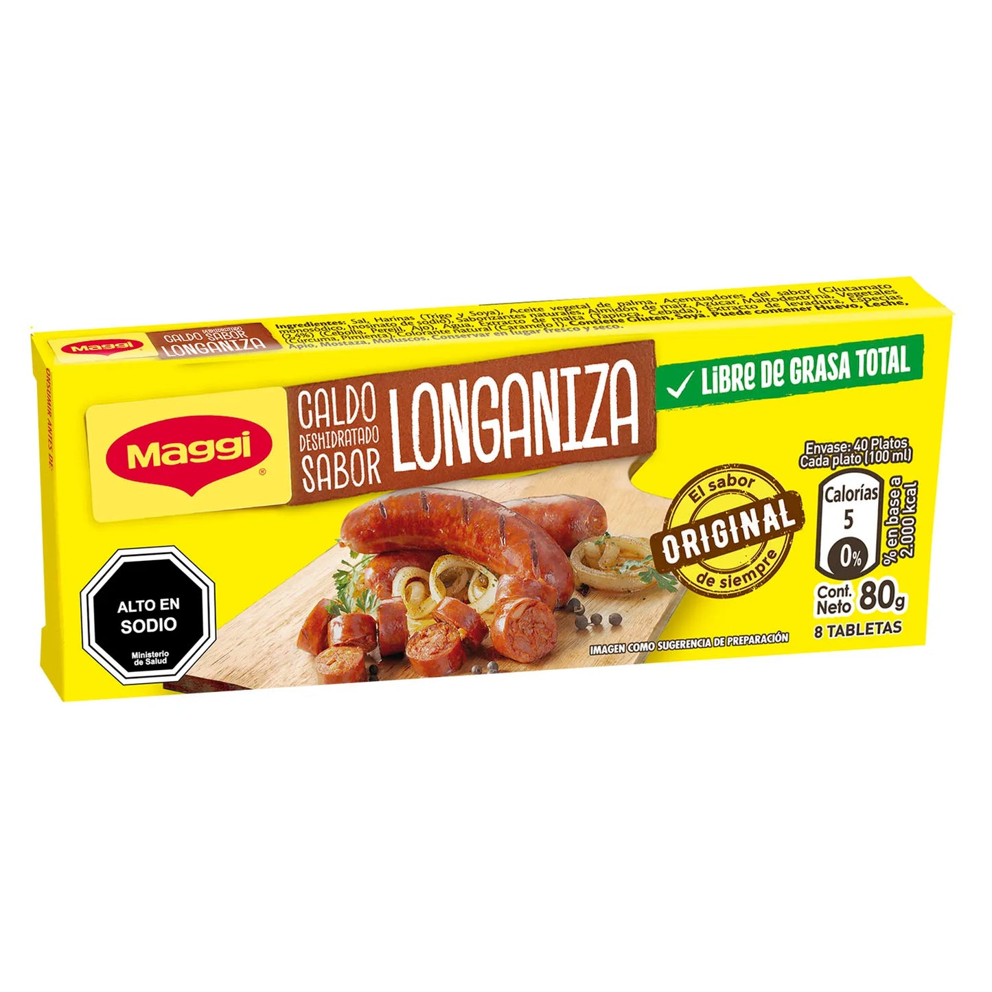 Caldo Sabor Longaniza Maggi 80 Gr
