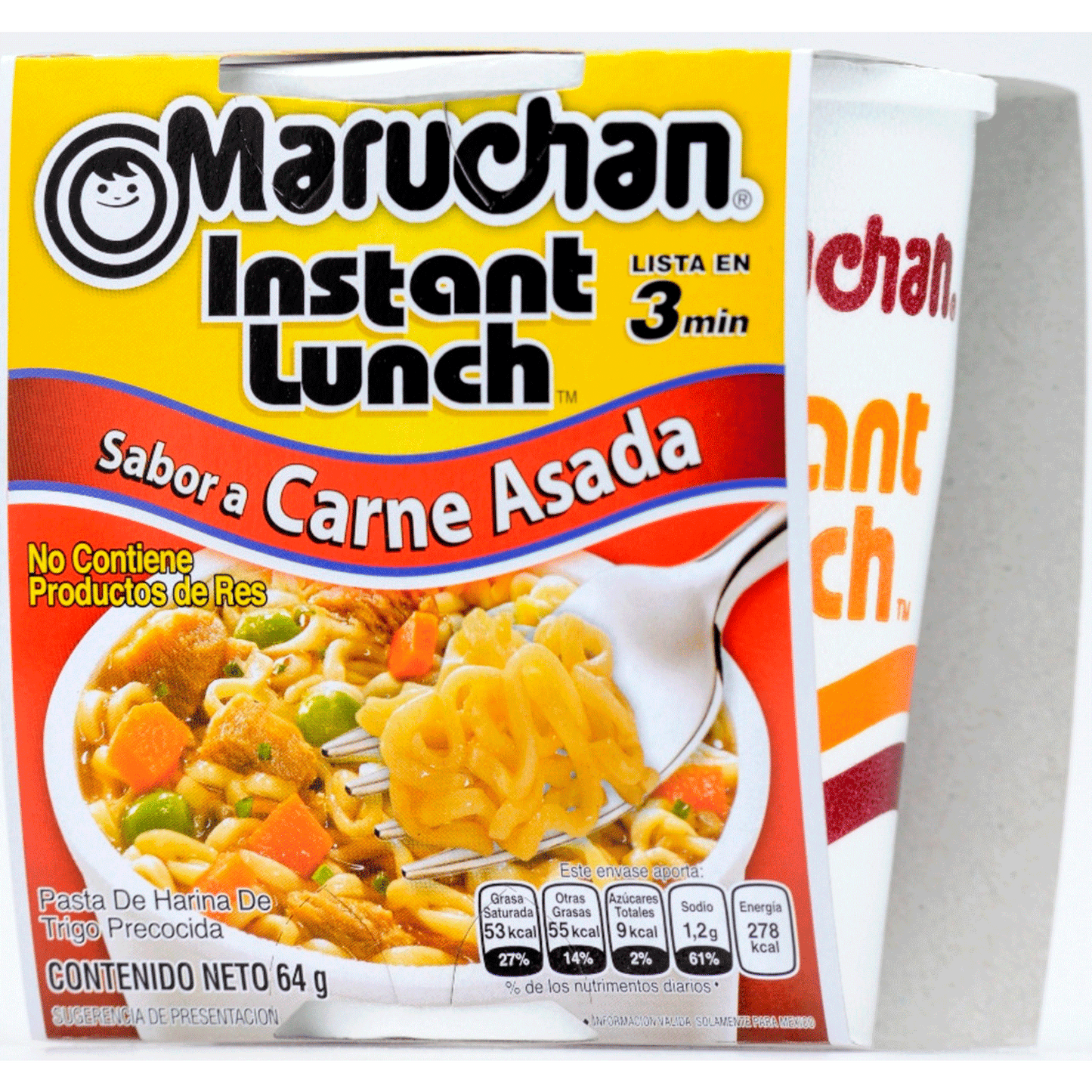 Maruchan Sopa Instantánea Sabor Carne Asada 64 Gr