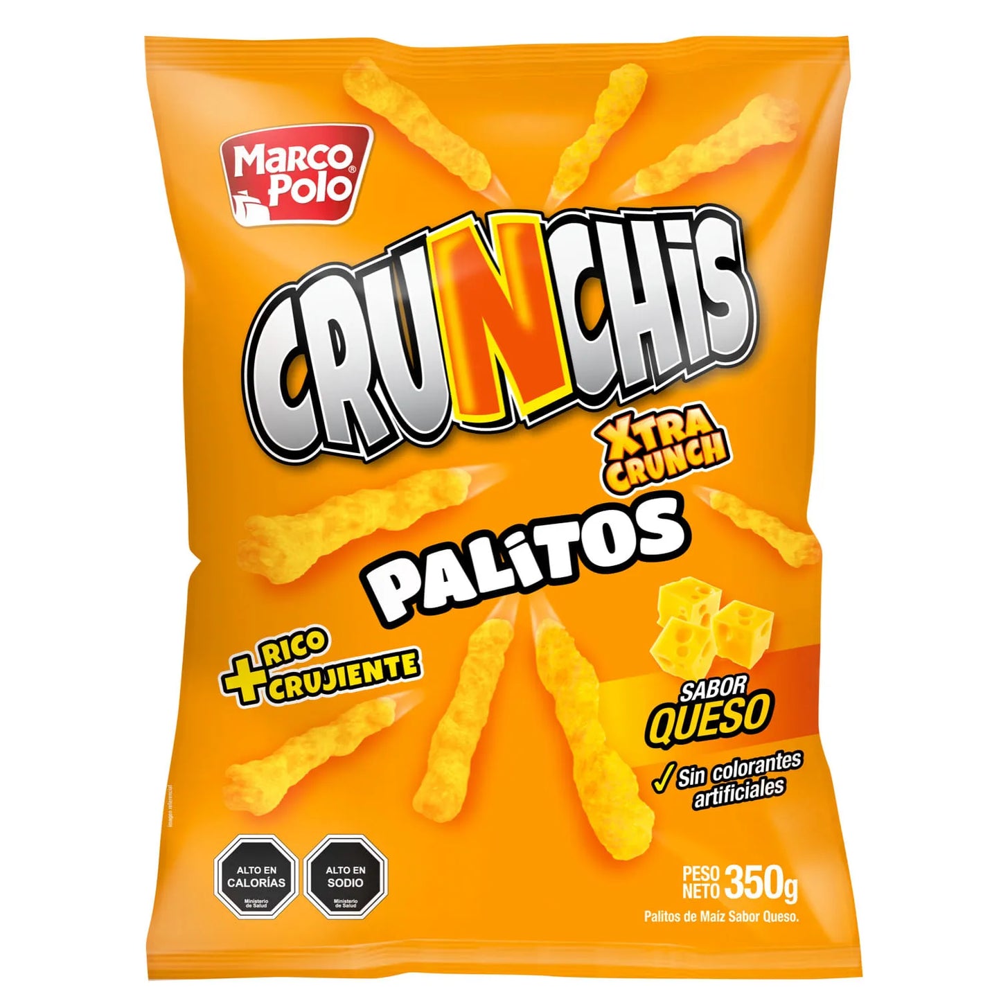 Crunchis Sufles Queso Mr Polo 350 Gr