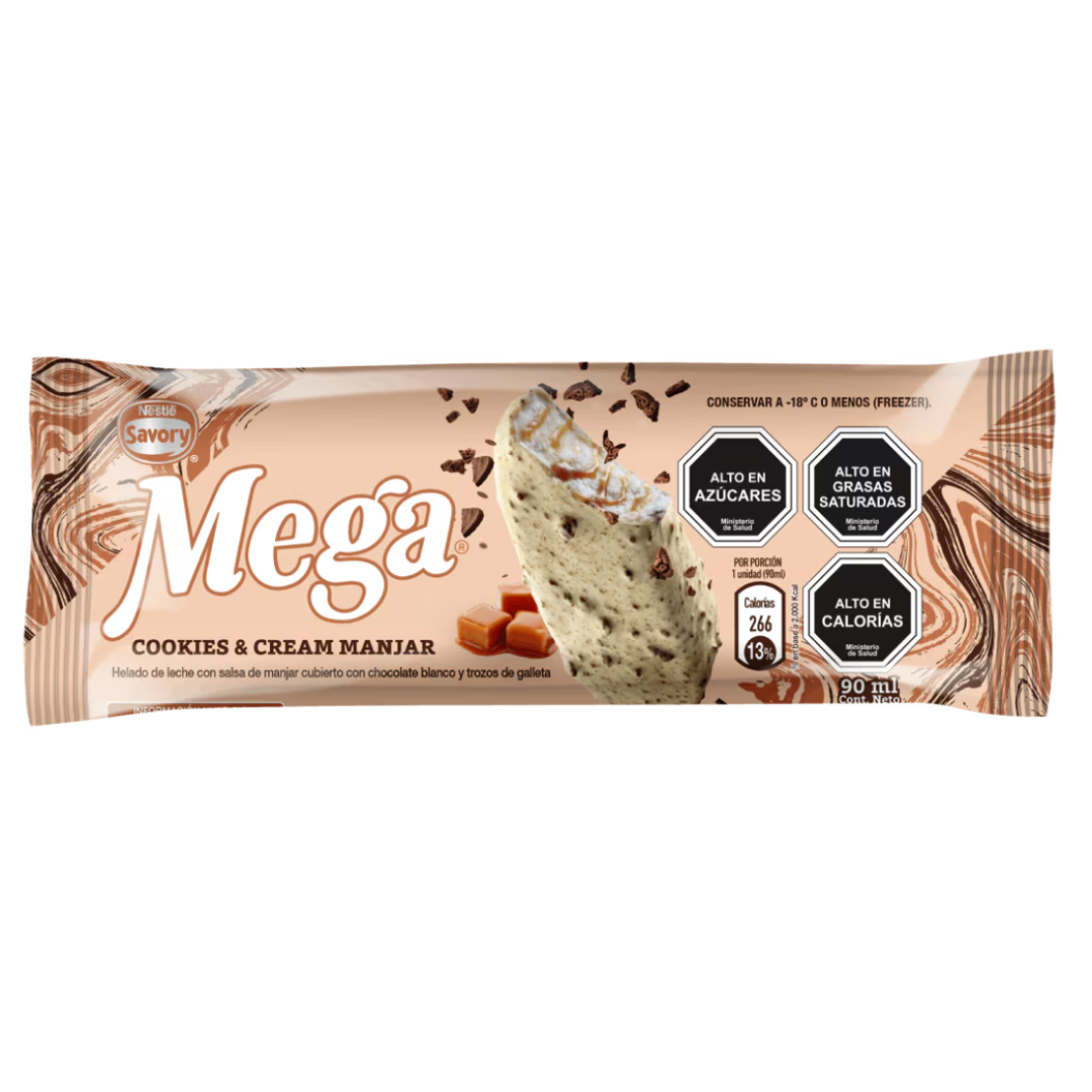 Helado Cookies & Cream Manjar Mega Savory 90ml