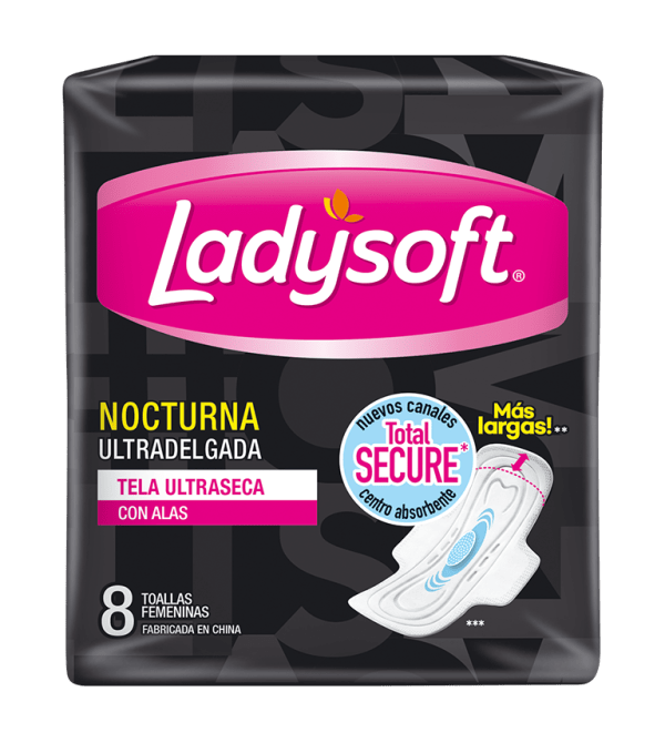 Ladysoft Toallas Higiénicas Nocturna Ultradelgada 8 Un