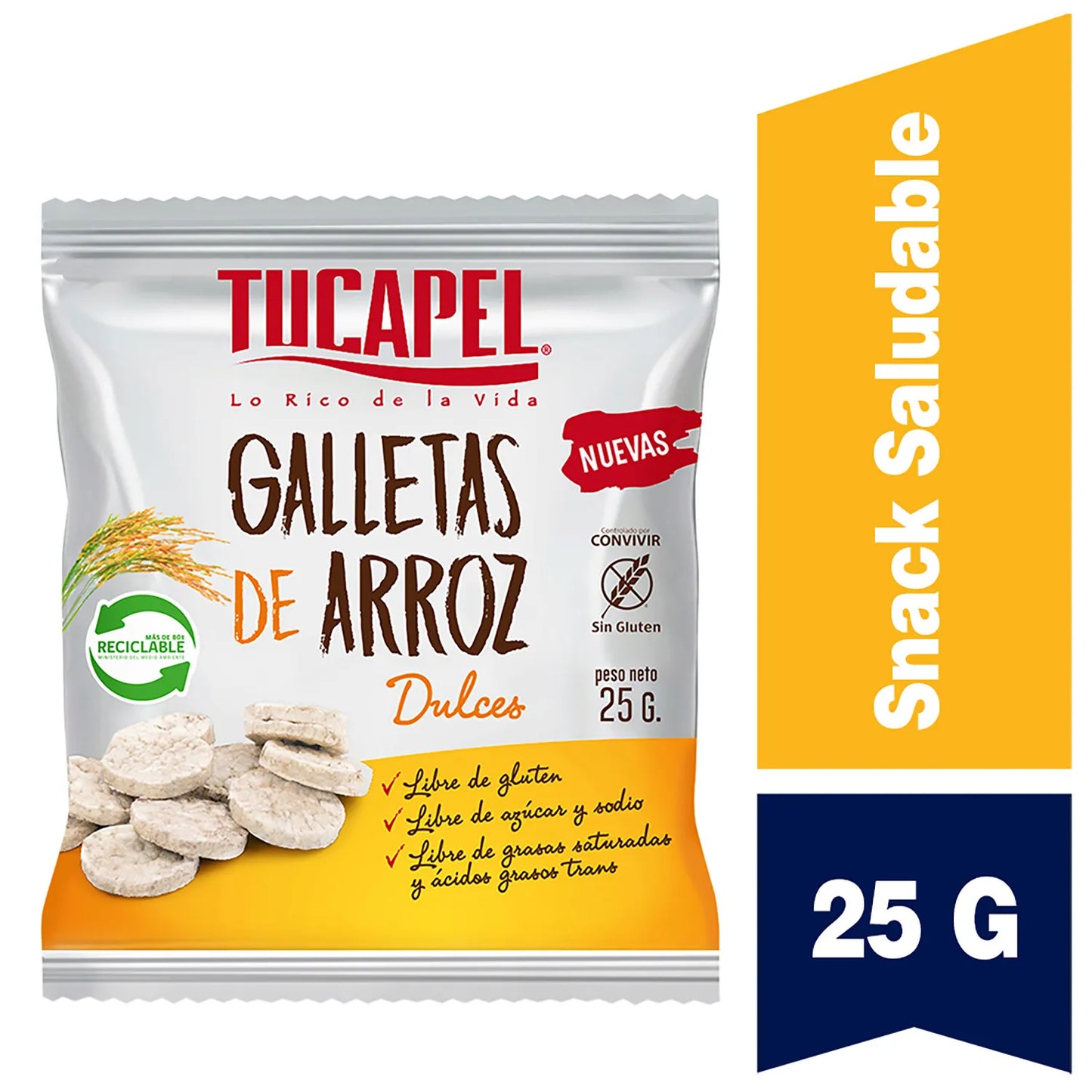 Galletas de Arroz Tucapel Dulces 25 Gr
