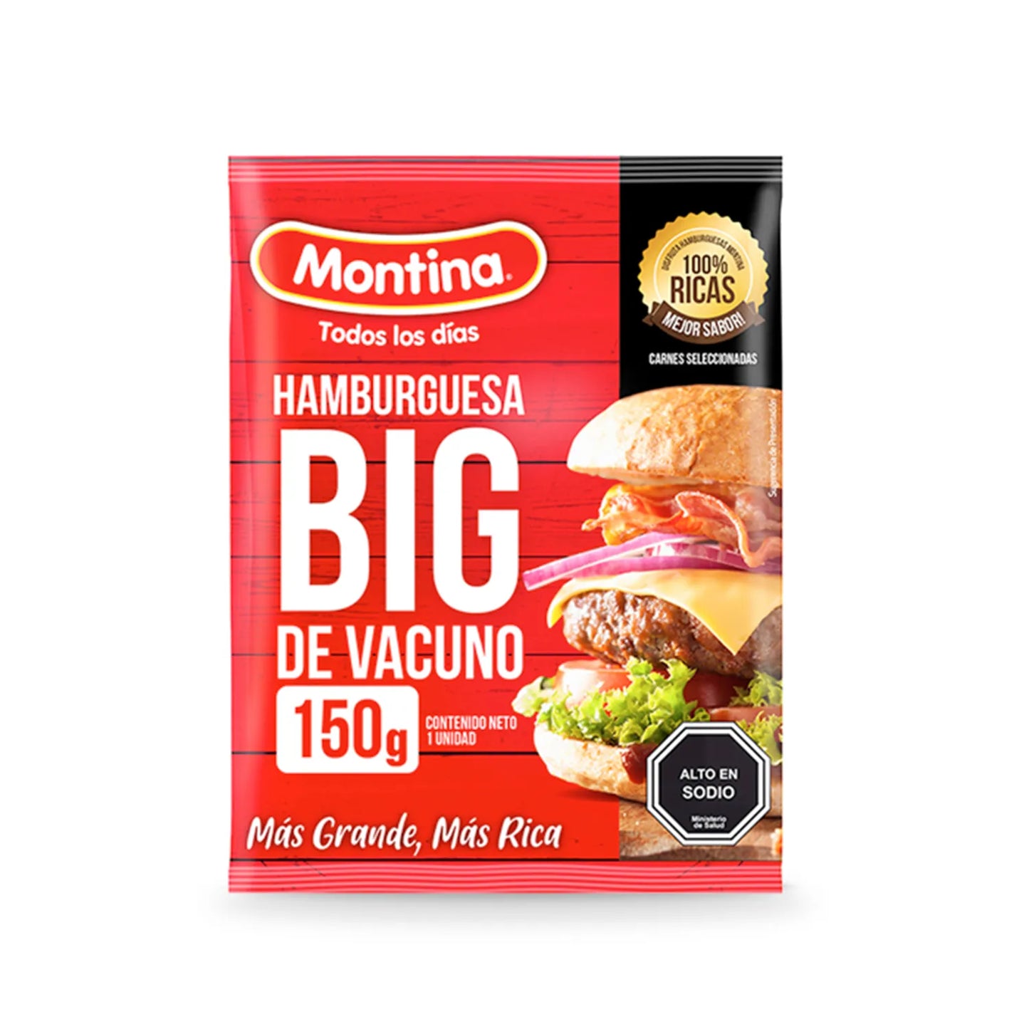 Hamburguesa Vacuno Big Montina 150 g