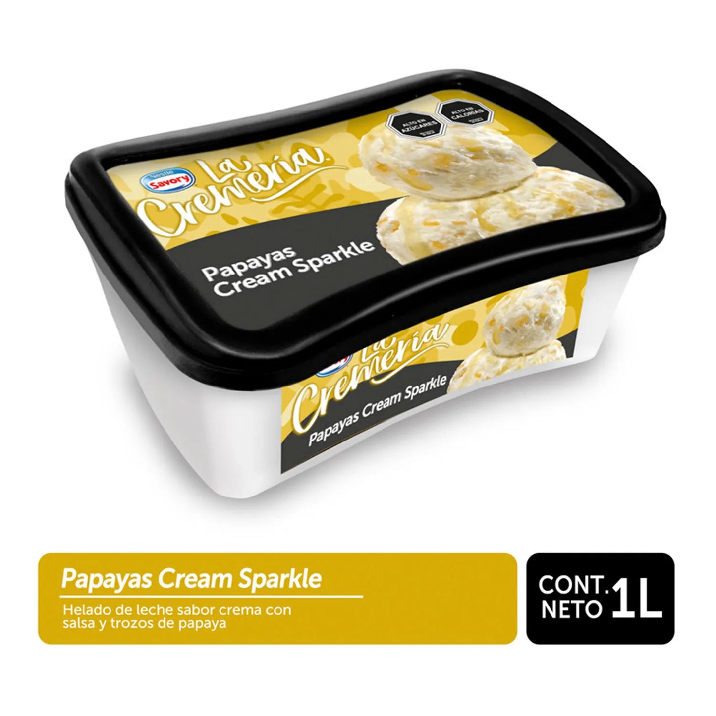 Helado La Cremería Papayas Cream Sparkle 1 L