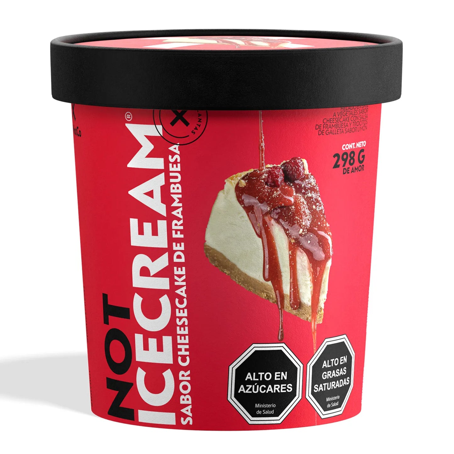 Helado Not IceCream Sabor Cheesecake De Frambuesa 298 Gr