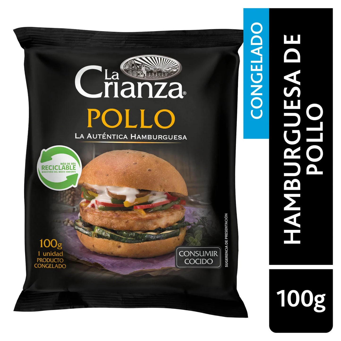 Hamburguesa de Pollo La Crianza 100 g