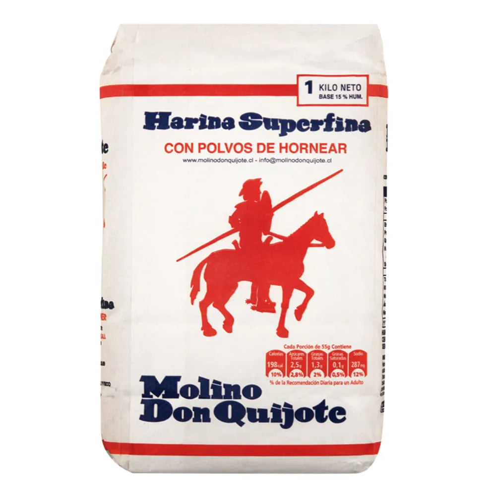 Harina con Polvos de Hornear Molino Don Quijote Bolsa 1 Kg