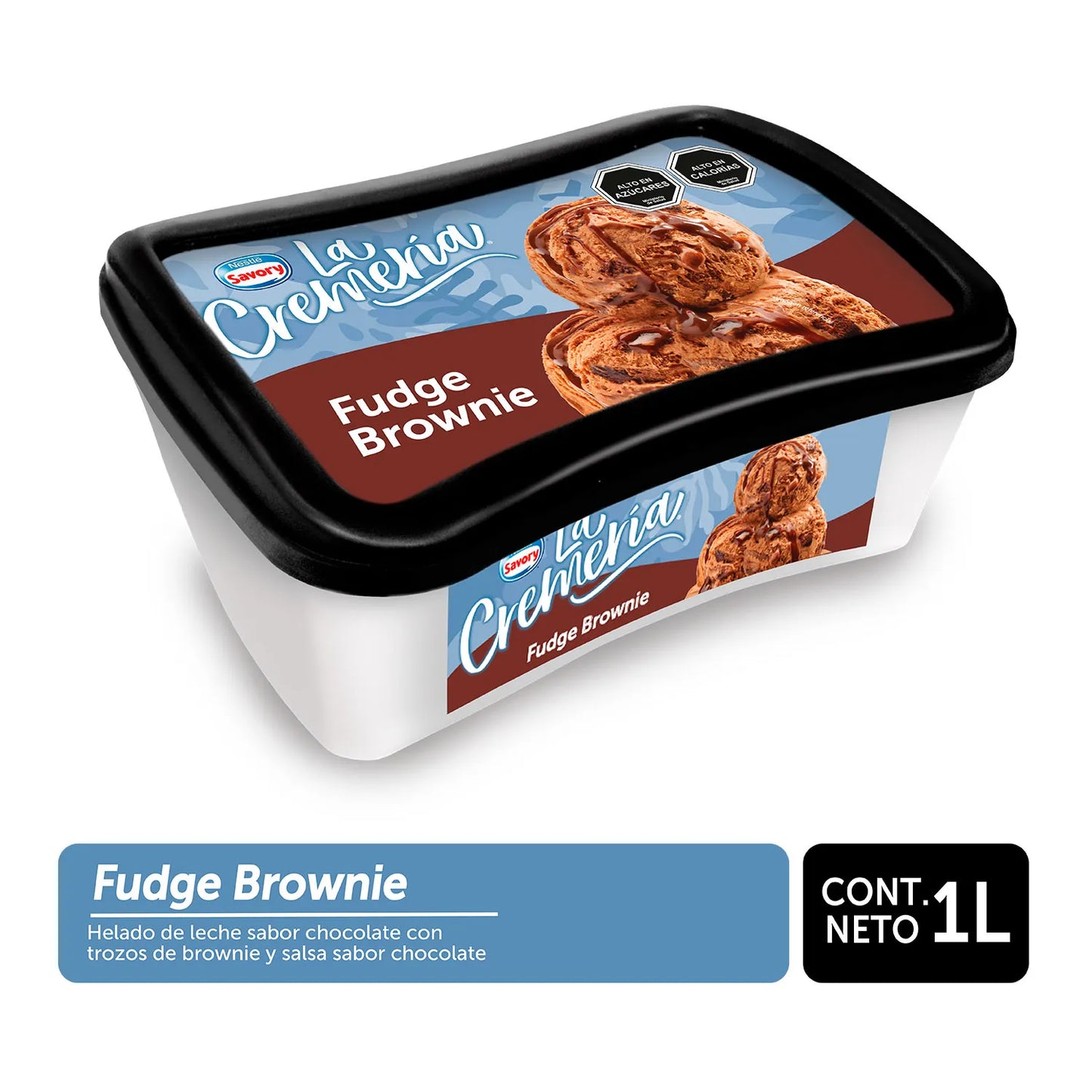 Helado La Cremería Fudge Brownie Savory 1 L