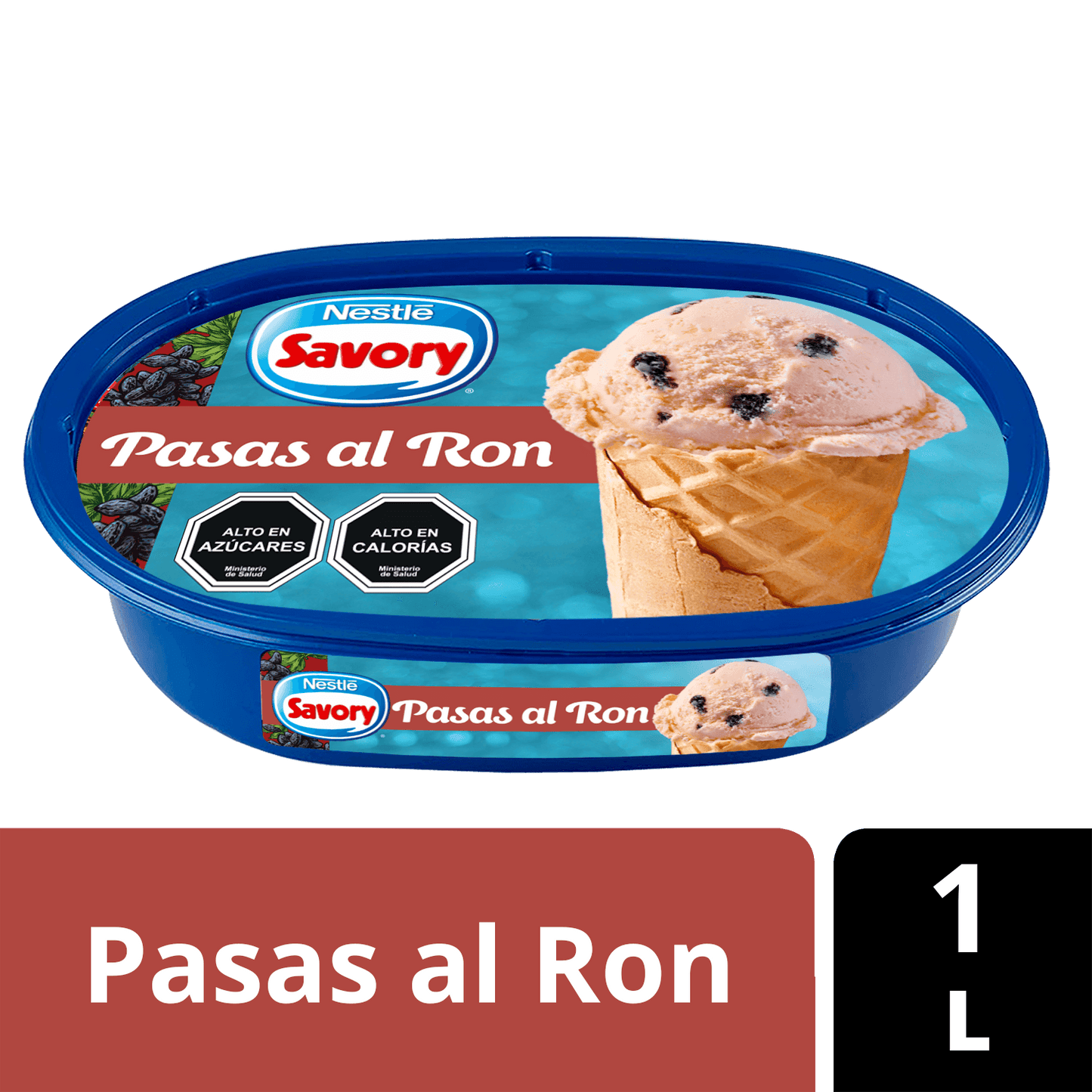 Helado Savory Sabor Pasas Al Ron 1 L