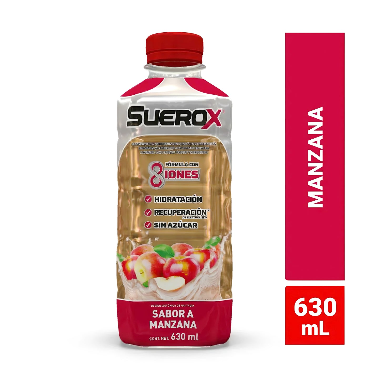 Bebida Isotónica 8 Iones Manzana Suerox 630ml