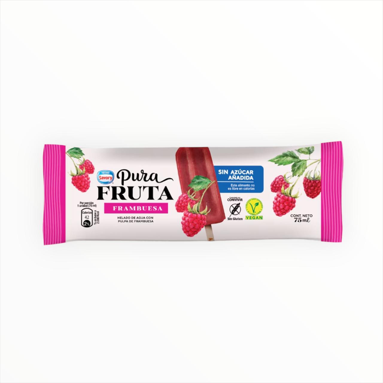 Helado Frambuesa Pura Fruta Savory 75ml