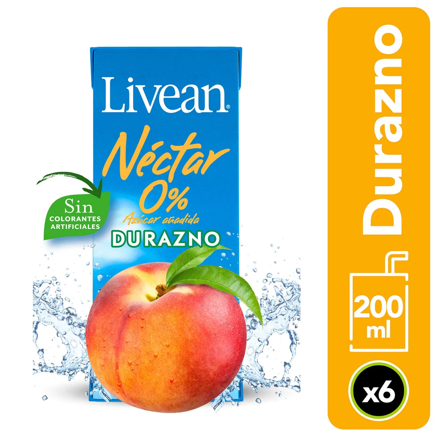Pack Néctar Durazno Livean 6 Un 200 Ml
