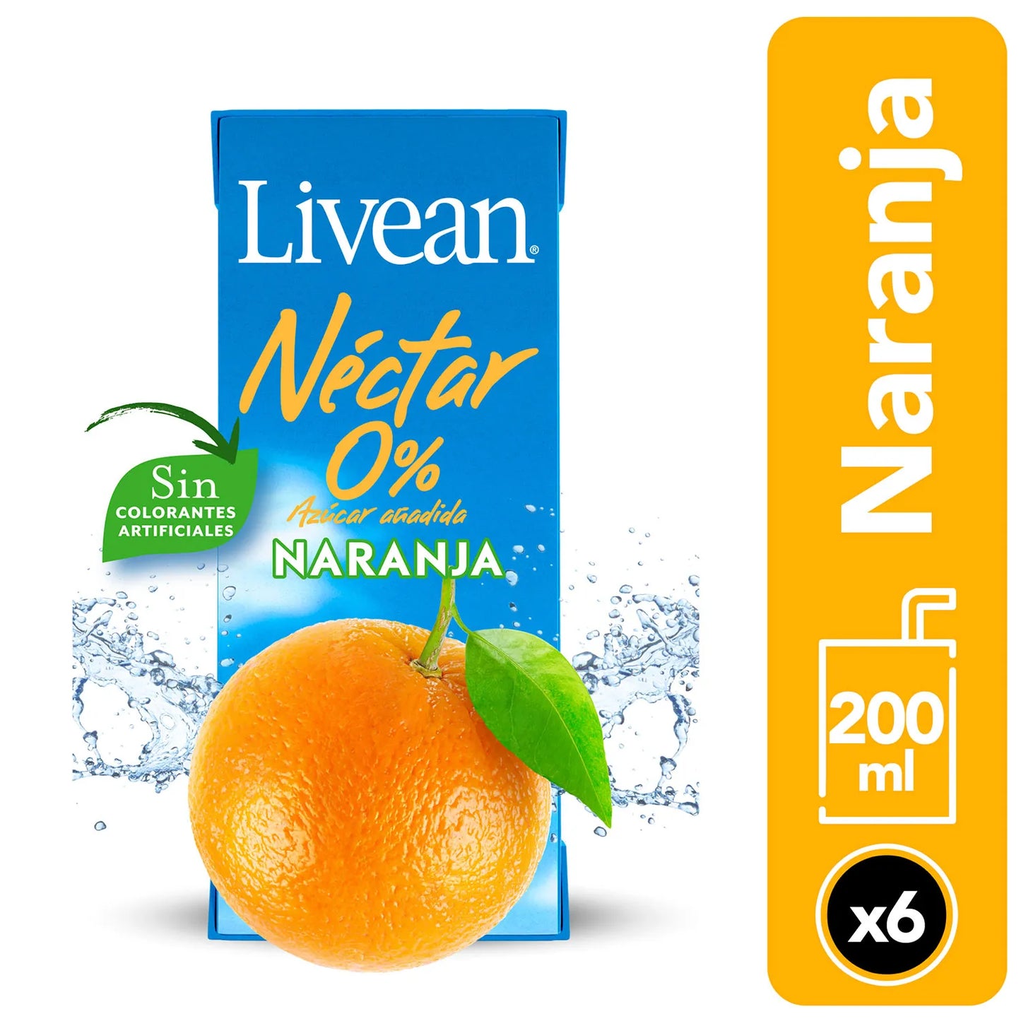 Pack Néctar Naranja Livean 6 Un 200 Ml