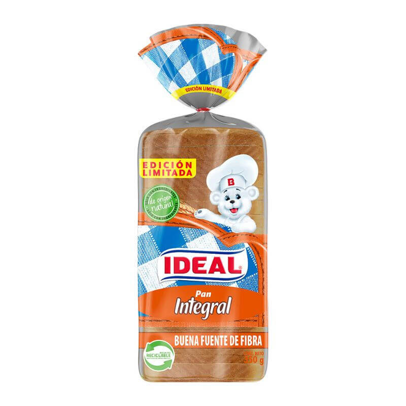 Pan de Molde Integral Ideal 350 Gr