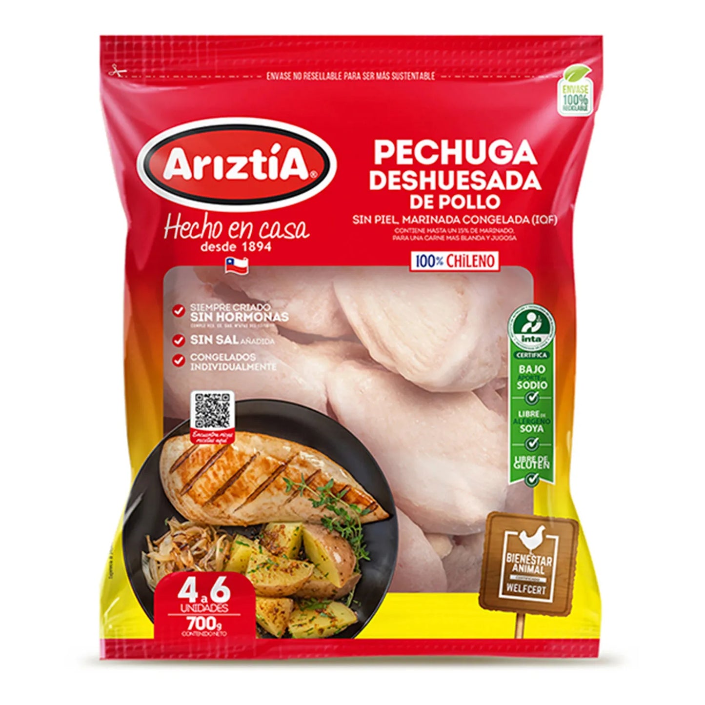 Pechuga de Pollo Deshuesada Ariztía 700 Gr