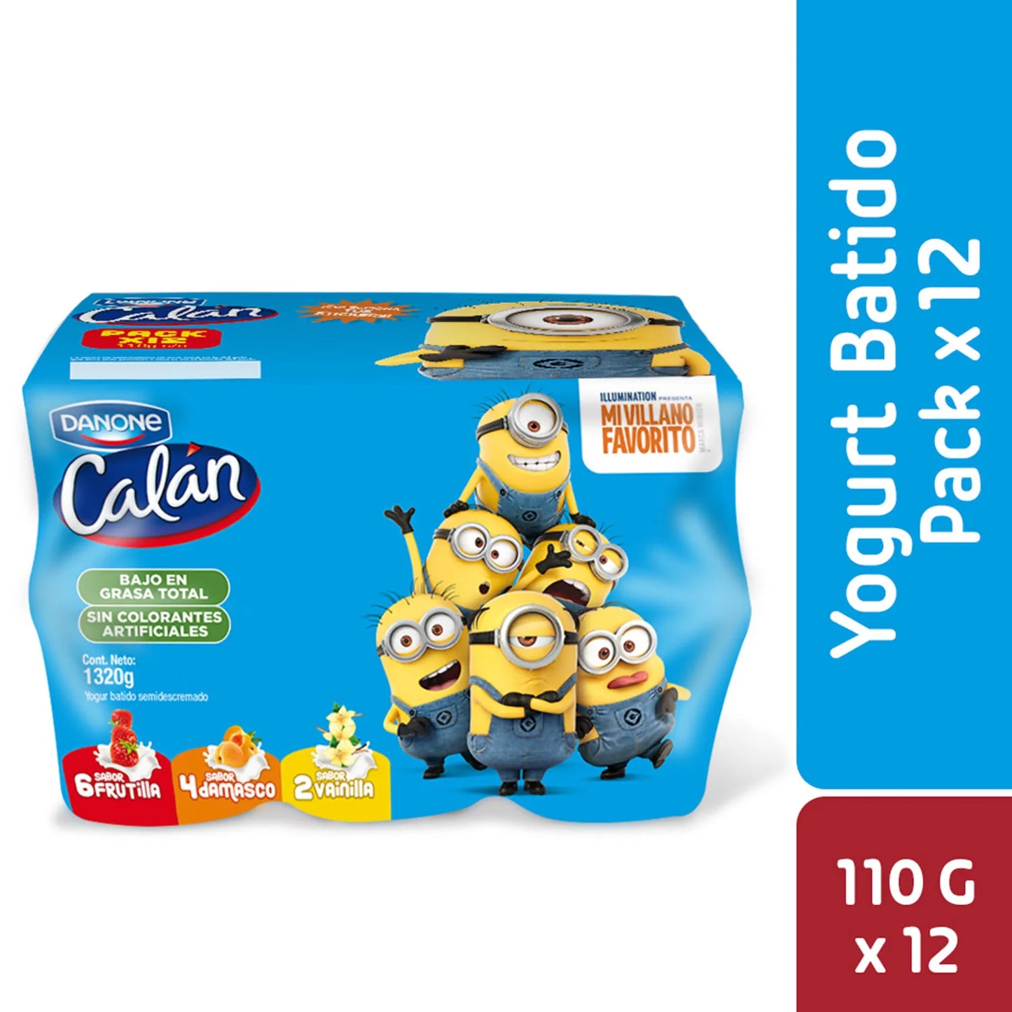 Pack 12 Un Yoghurt Batido Calán 110 g