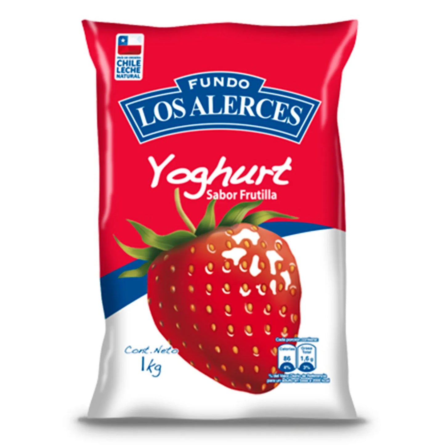 Yoghurt Los Alerces Frutilla 1 Lt