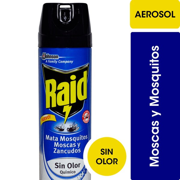 Insecticida Raid Mata Moscas y Mosquitos 145 Gr