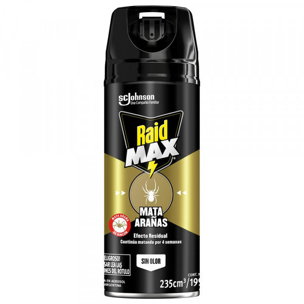Insecticida Raid Max Aerosol Mata Araña 235 Gr