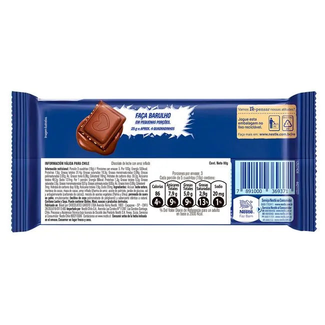 Chocolate de Leche Crunch con Arroz 80 g