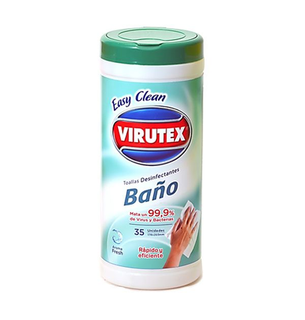 Toallas Desinfectante Baño Virutex Easy Clean 35 Un