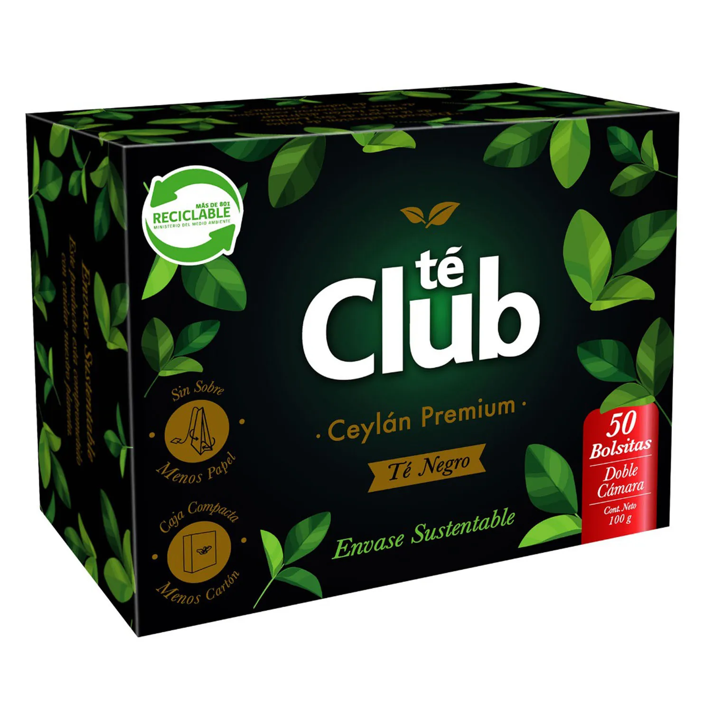 Té Club Premim Negro 50 Un